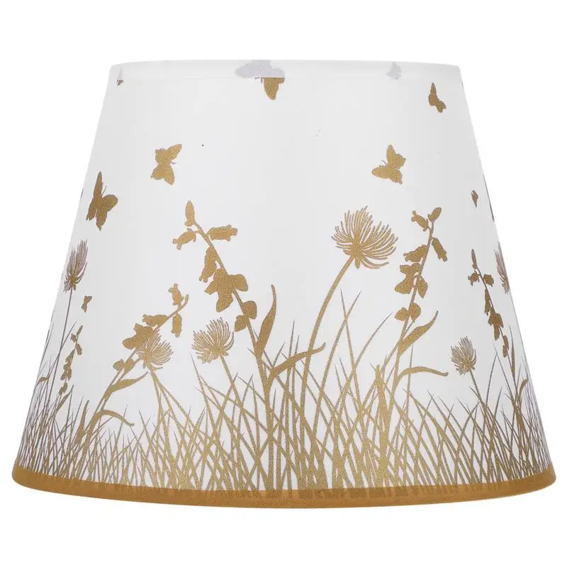 1 Pc Table Lamp Fabric Lampshade E27 Fashionable Lamp Decoration Lamp Cover Household Lamp Screen DIY (Beige)