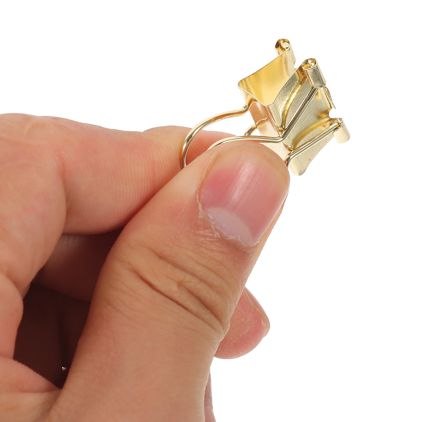 

10pcs Tail Metal Small Binder Clips Assorted Medium Large Office Home Rustproof Shape Paper Document Fixing