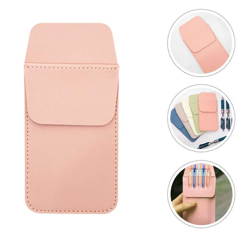 Medical Pencil Case Clips for Shirt Pocket Nurse Pouch Organizer Protector Men Holder Pink