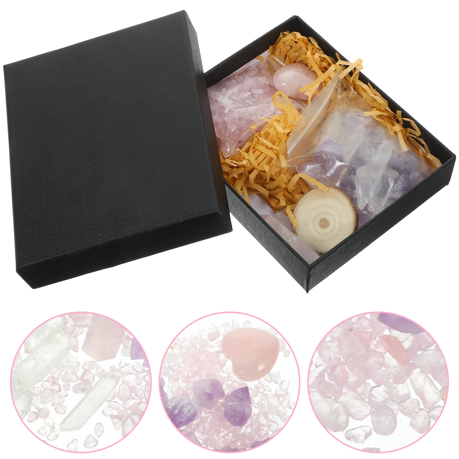 

Crystal Cat Pink Quartz Decorative Stone Set Desktop Decoration Home Tumbled Crystals Garden Party Wedding Holiday