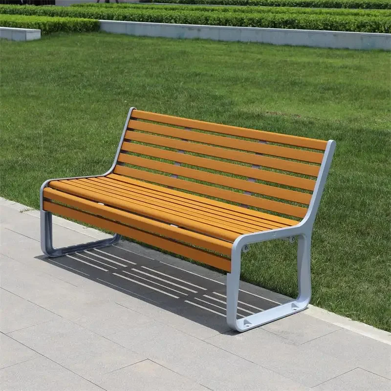 High Quality Aluminium Ps Plastic Wood Park Chair Outdoor Bench Chairs For Sale