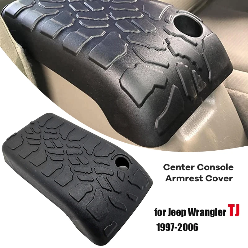 

Автомобильные аксессуары, накладка на подлокотник центральной консоли для Jeep Wrangler TJ 1997-2006, модифицированные накладки на подлокотник с черными шинами
