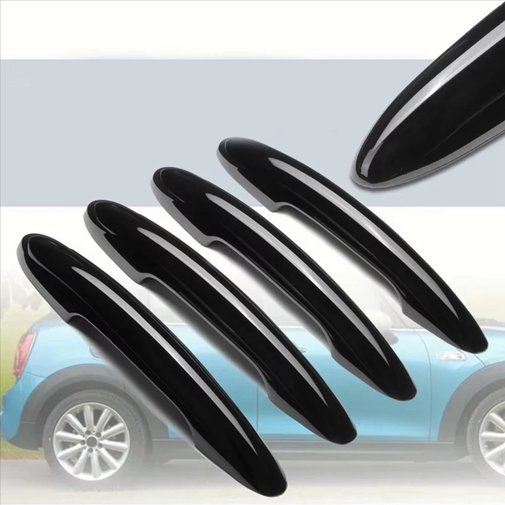 For MINI WITHOUT Keyless FOR MINI For Cooper F55 FOR MINI Countryman F60 4pcs Gloss Black Car Door Handle Covers Accessories