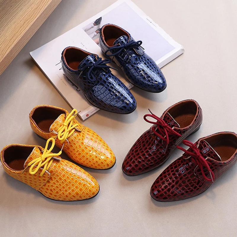 

Boys British Leathershoe2026spring New Korean Version Classic Child Soft Solele Shoe Fashion Boys Slip Formal Party Leather Shoe