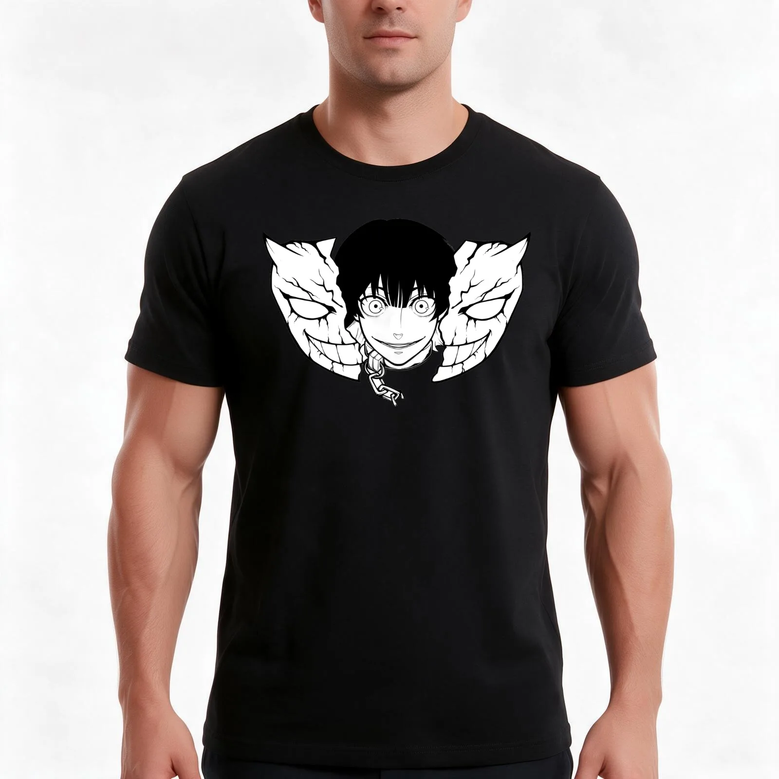 Meguru Bachira T-Shirt, Summer Casual Cotton Tee, Oversized Streetwear Tops, Vintage Graphic Print, Loose Fit Short Sleeve