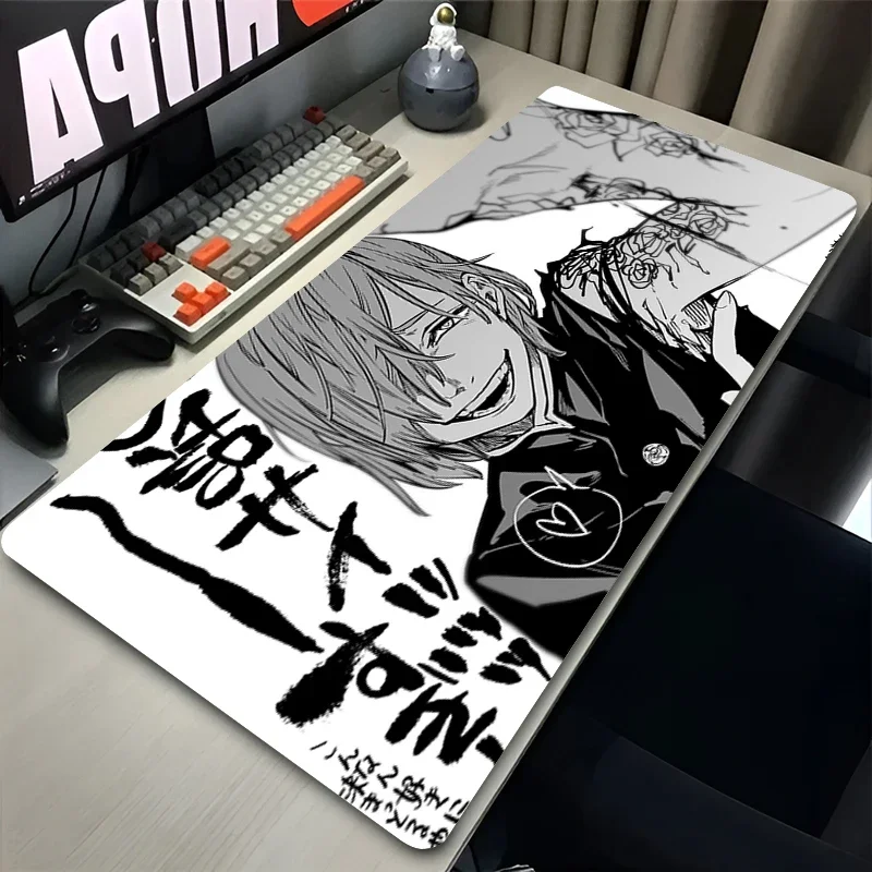 

Kawaii Sexy Anime Girl Коврик для мыши XXL Черно-белый коврик для клавиатуры PC J-jujutsu K-kaisen Коврик для мыши Ноутбук Nobara Kugisaki Настольный коврик