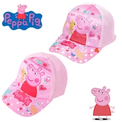 Cartoon Peppa Pig Baseball Cap Hat Adjustable Peppa Pig Cosplay Hip Hop Kids Girls Summer Sunshade Hat Gift for Girls