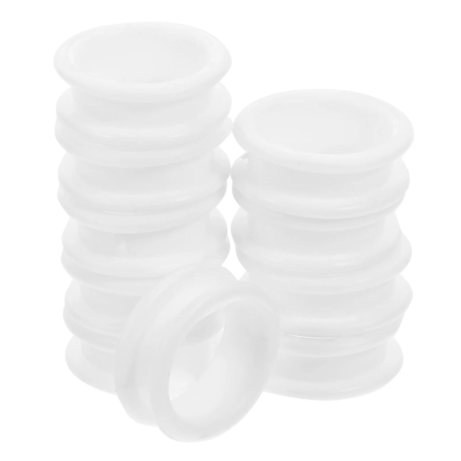 

10Pcs Silicone Scissor Finger Rings Soft Flexible Inserts for Hairdressing Grooming Stylist Scissors Finger Protector