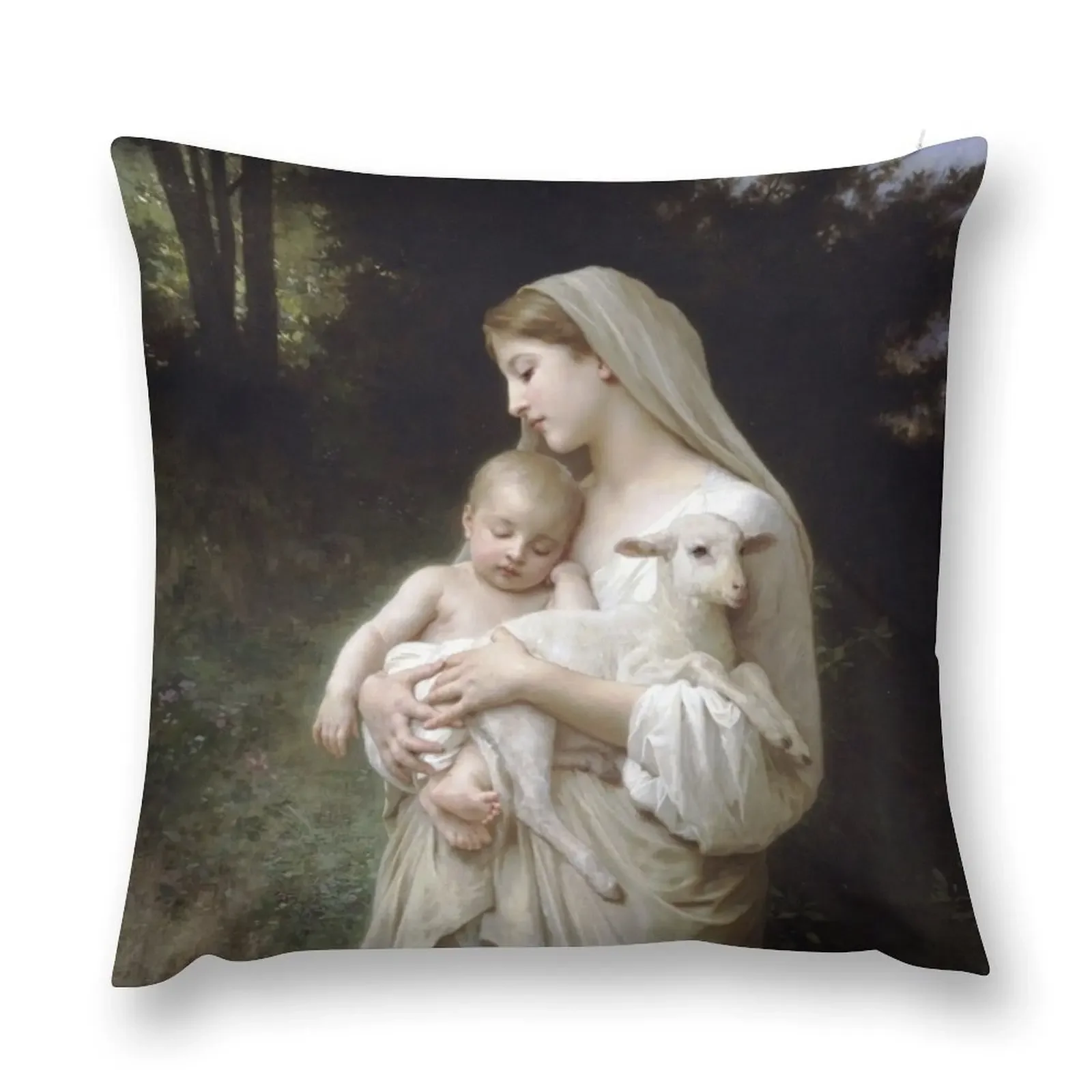 Innocence by William Bouguereau Throw Pillow Pillowcases Decorative Cushion Cover pillow