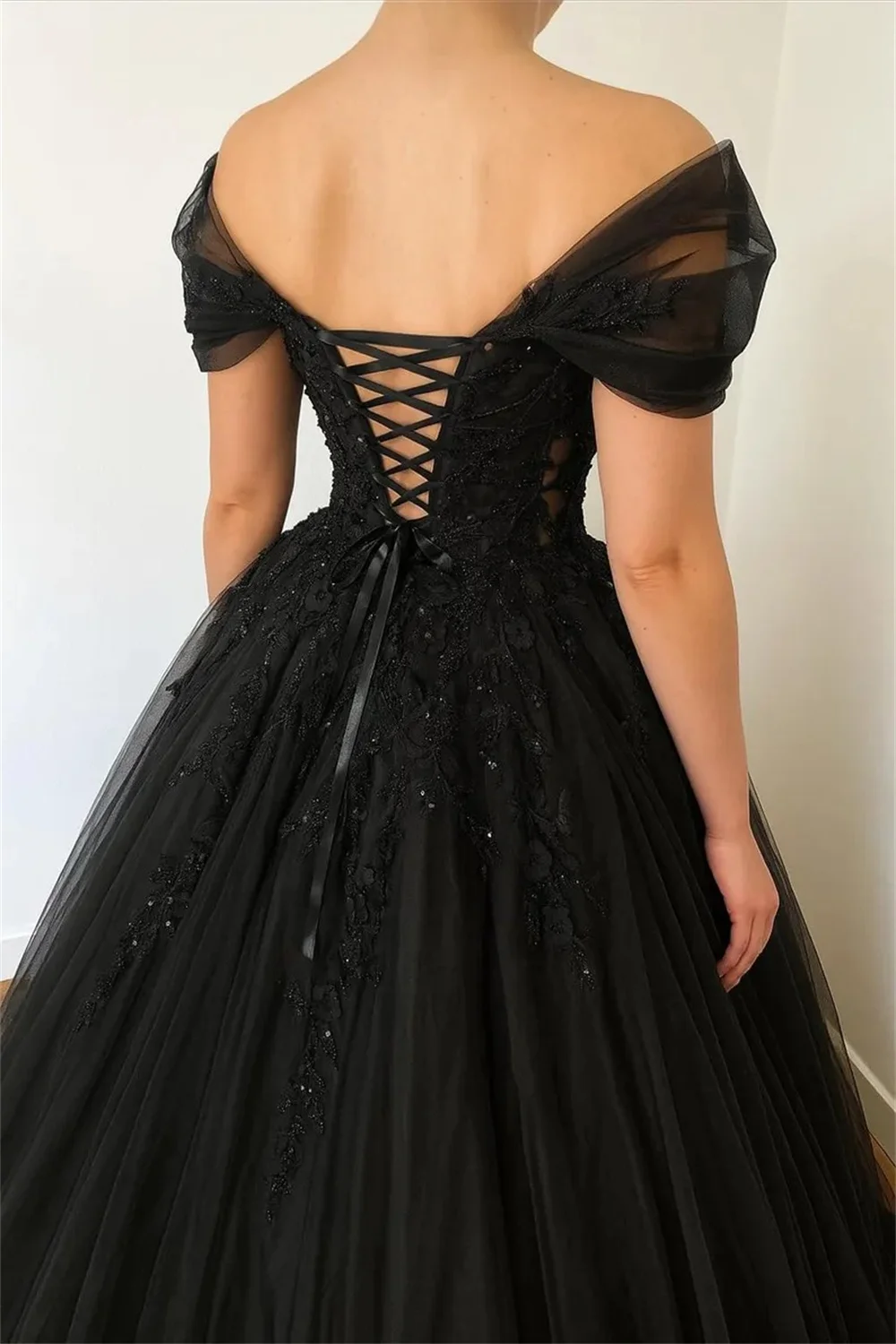 Mila Sweetheart Neck Ball Gown A-line Prom Dresses Customized Black Elegant Evening Dresses Floor-Length vestidos de fiesta 2025