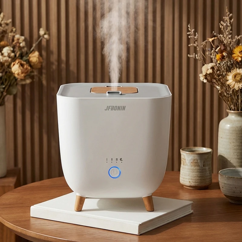 JFBONIN 2.5L ultrasonic wood grain humidifier is easy to clean, a companion for air conditioning, suitable for home and office