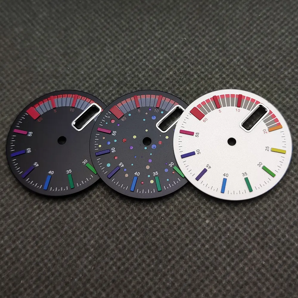 SKX007 NH36 dial NH35 dial 28.5mm Rainbow dial Watch dial uitable for NH36 movement watch accessories Watch repair tool