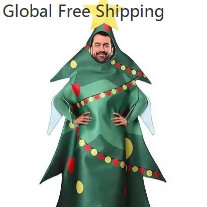 Christmas Tree Anime Role Playing Costume Carnival Christmas Halloween Adult Fun Show Jumpsuit Clothing Stage Prank Party Gift - Image 5