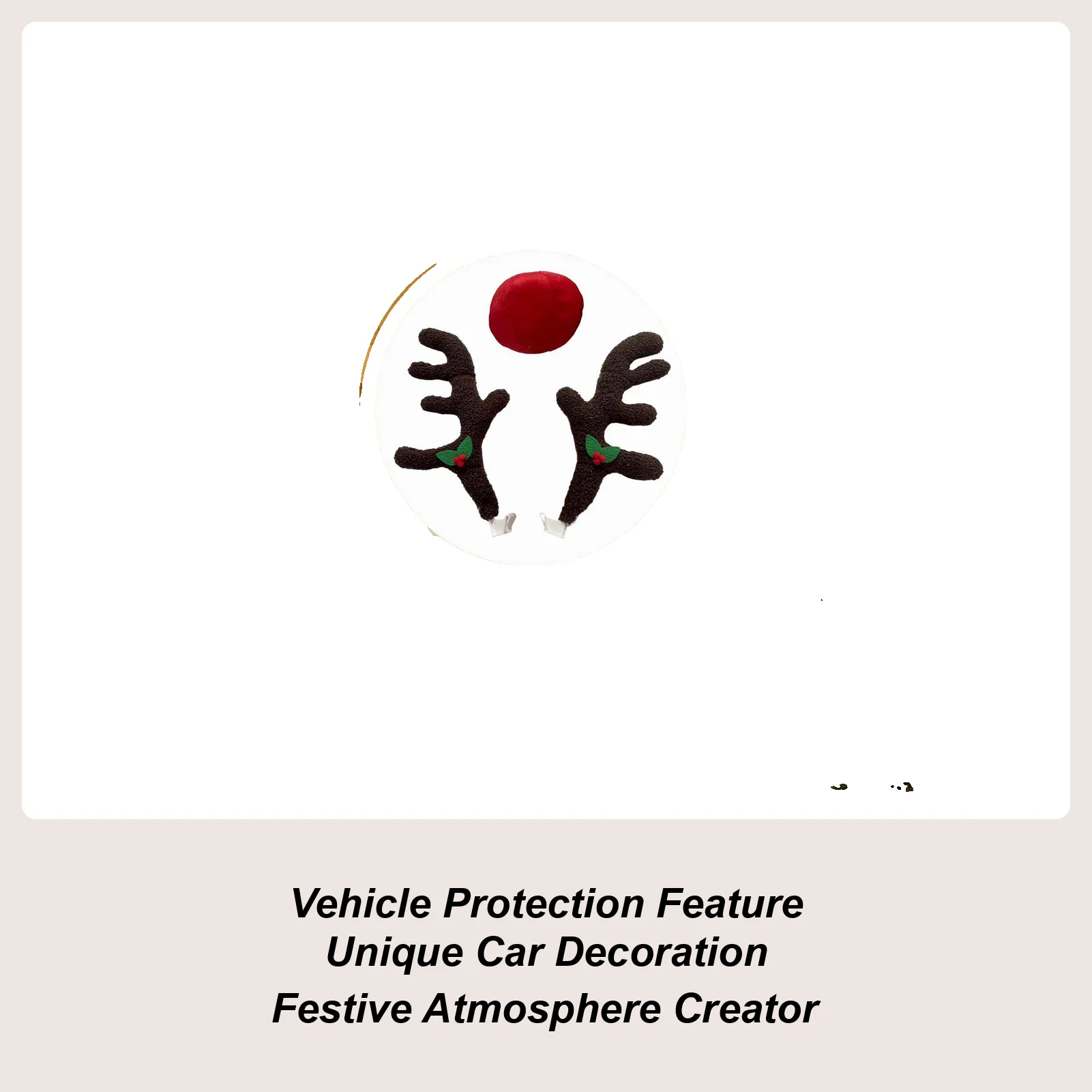 

Christmas Reindeer For Car Festive Auto Costume Decoration Reindeer Car Kit Antlers For Suv Van Truck Vehicle Automotive