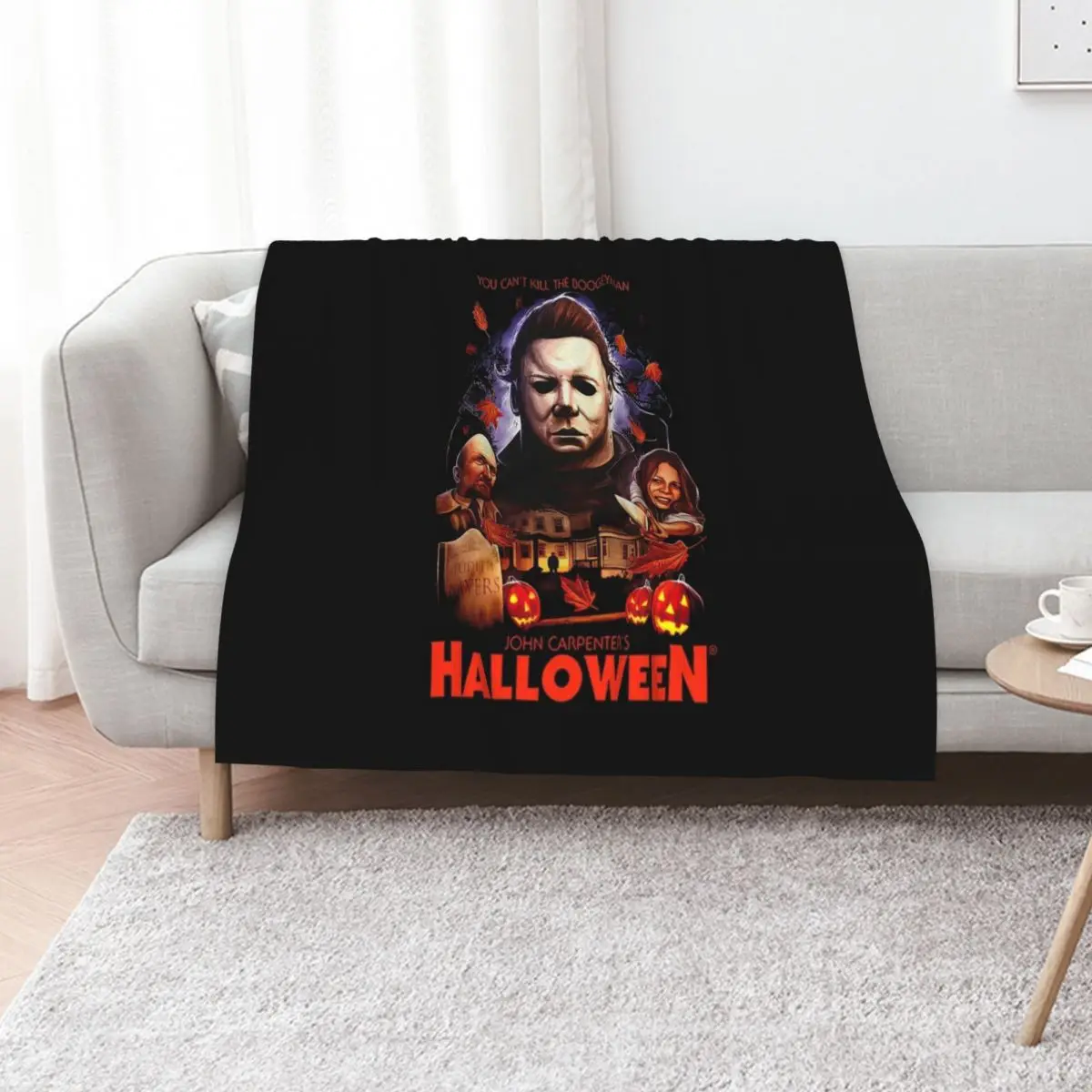Halloween He is Gonna Get You Throw Blanket Plaid Soft Plaid Summer Beddings Blankets For Baby Blankets