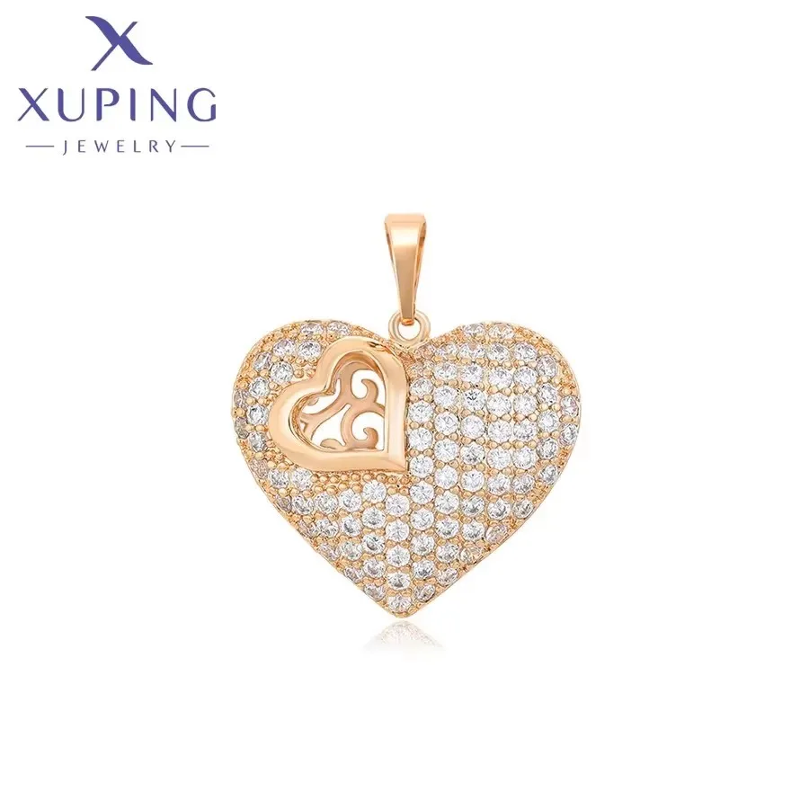 Xuping Jewelry New Arrival Trendy Heart Pendant Necklace for Women Girls Exquisite Valentine\'s Day Gift X000602698