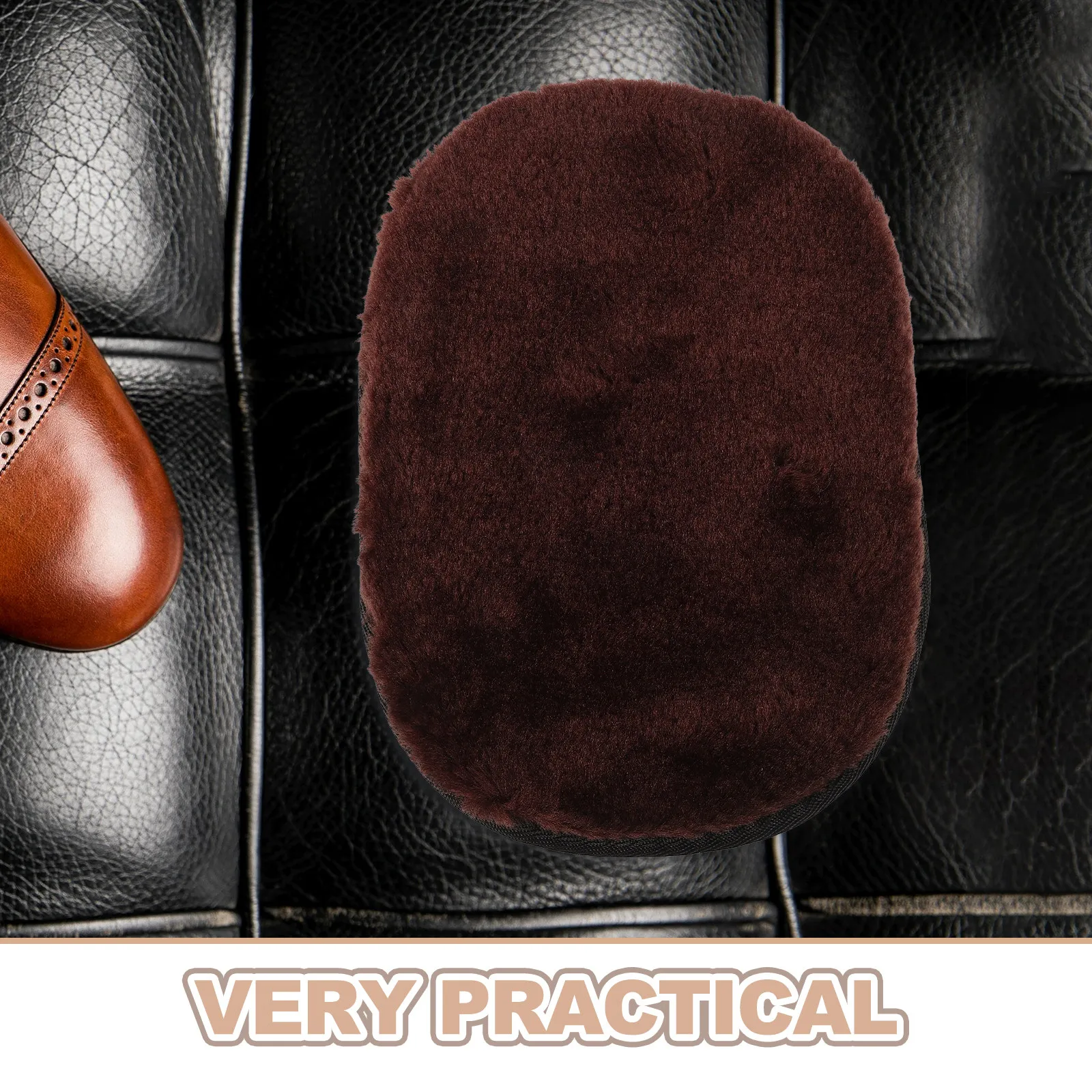 Shoe Polishing Glove Faux Lambswool Soft Gentle Shine Buffing Tool for Shoes Boots Car Interiors Home Use Reusable