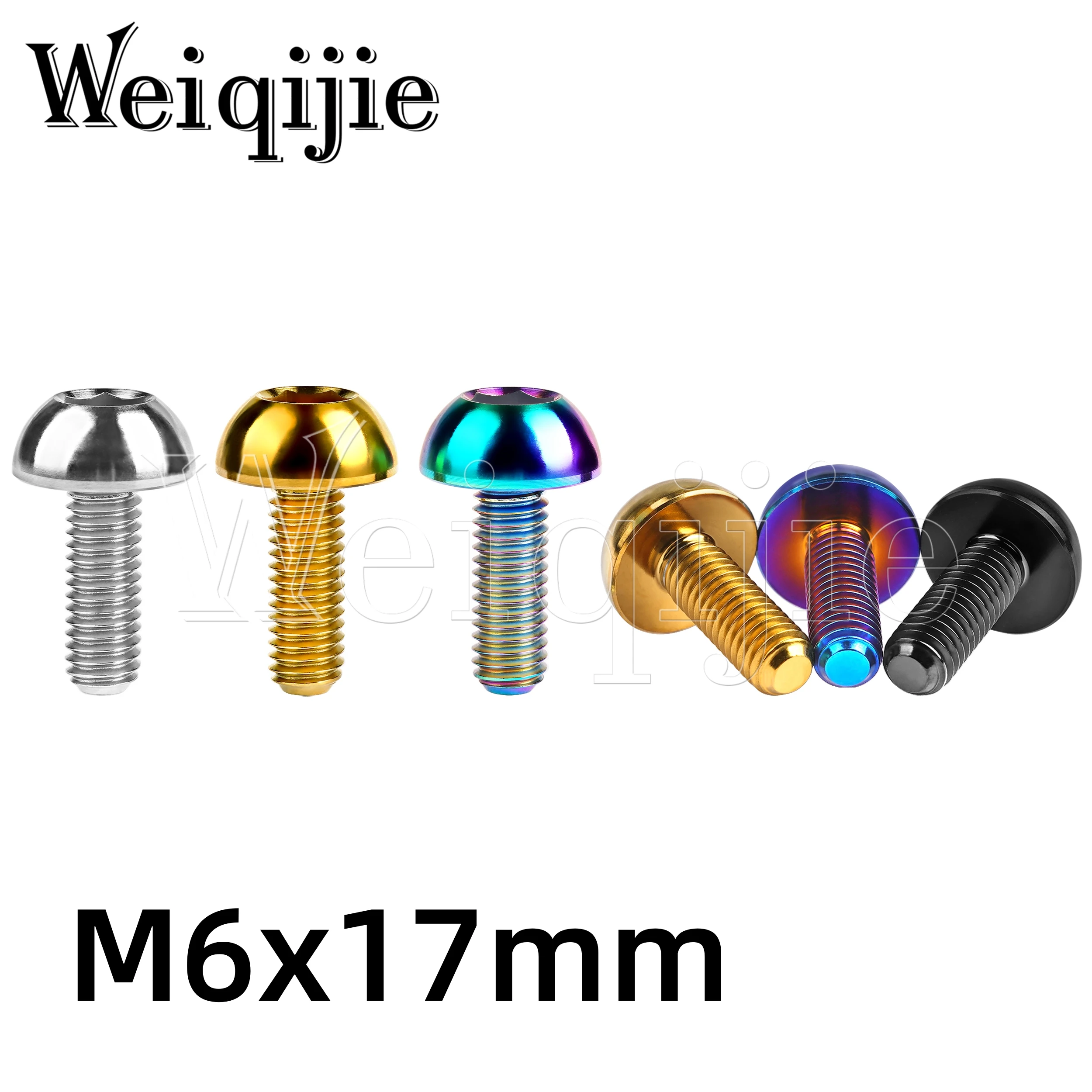 

Weiqijie Titanium Bolt M6x17mm Round Head for Motorcycle High Temperature Resistance and Corrosion Resistance