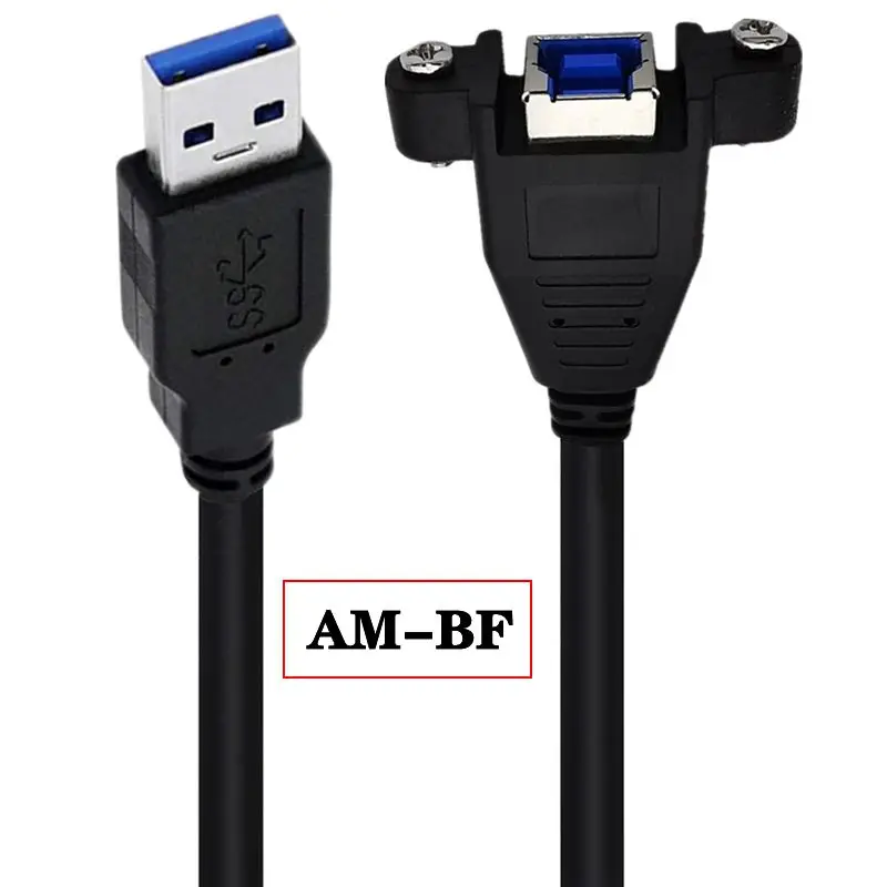 USB 3.0-耳栓穴付きのオスからメスへの印刷,固定延長ケーブル,usb3.0,am,AF-BFデータケーブル,0.5m