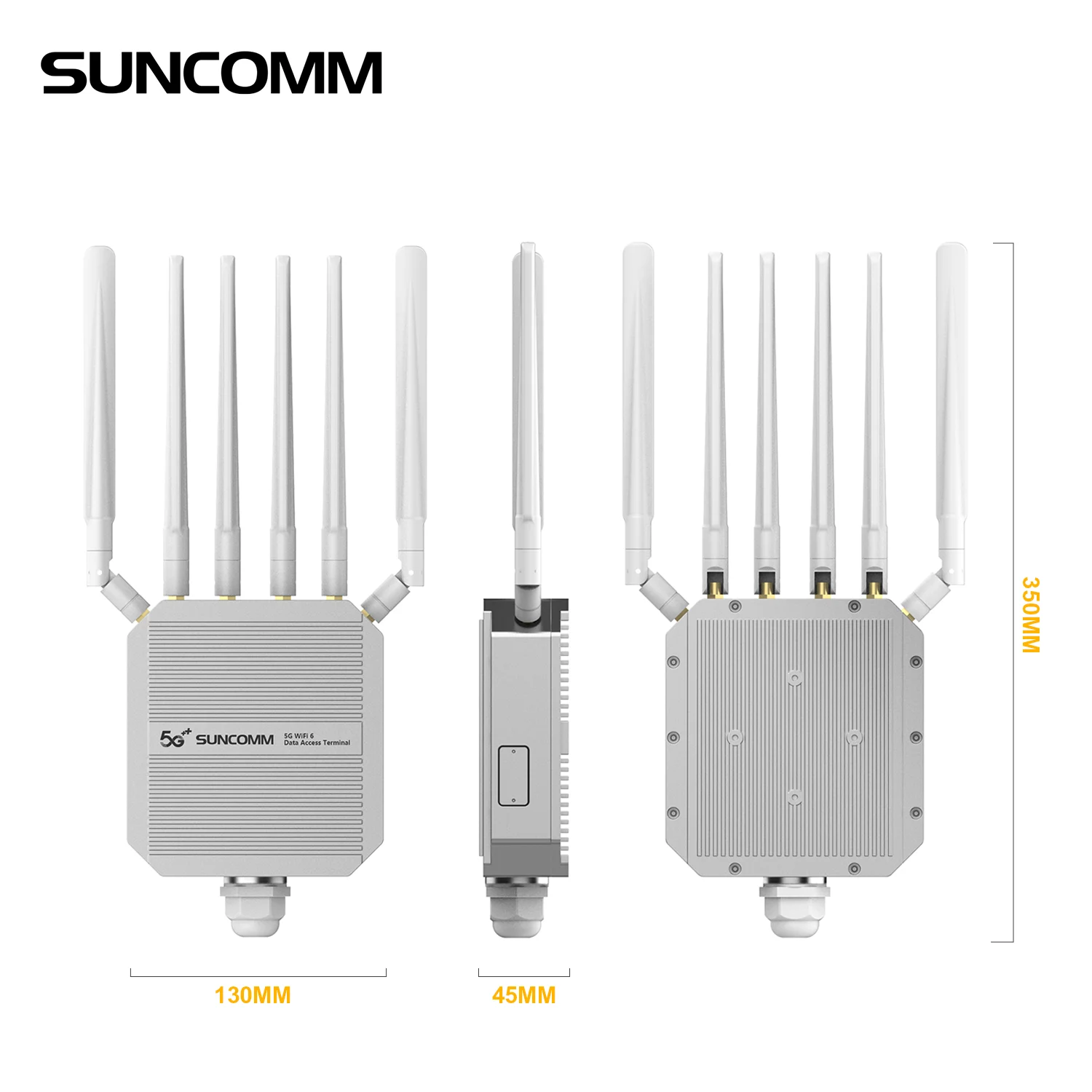 SUNCOMM CP520 4G 5G Router With Multi Sim Card Slot Waterproof IP66 High Speed LAN 2.5Gbps POE Power Supply 5G SIM Router