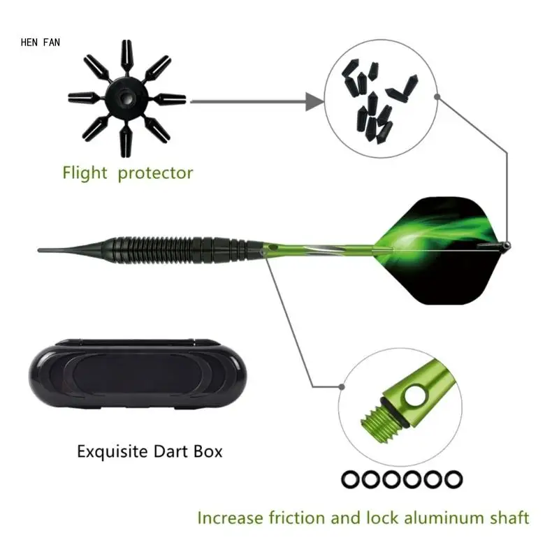 

1 комплект, профессиональный набор для дартс с мягким наконечником, электронные дартс с чехлом для переноски, прочный M89D