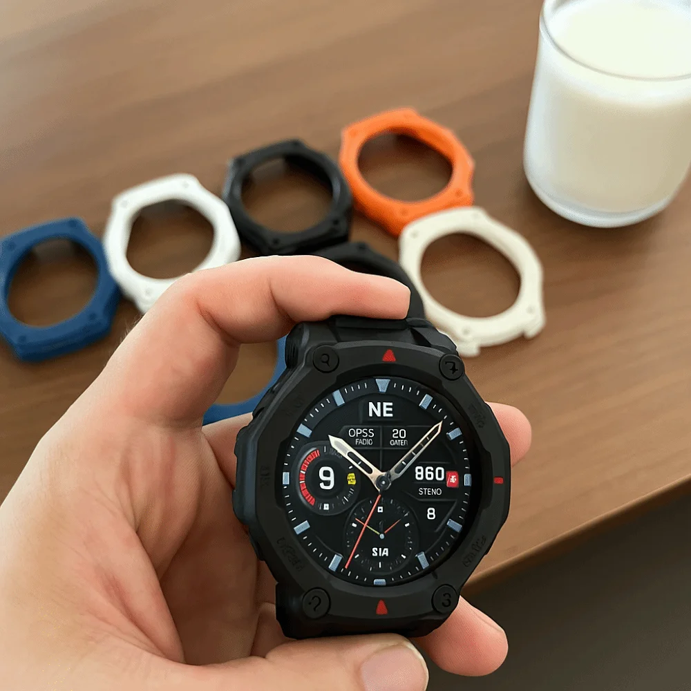 

1 Pcs TPU Protective Case Anti-Scratch Hollow Frame Bumper Soft Screen Protector for Amazfit T-Rex 3 Pro Smart Watch Accessories