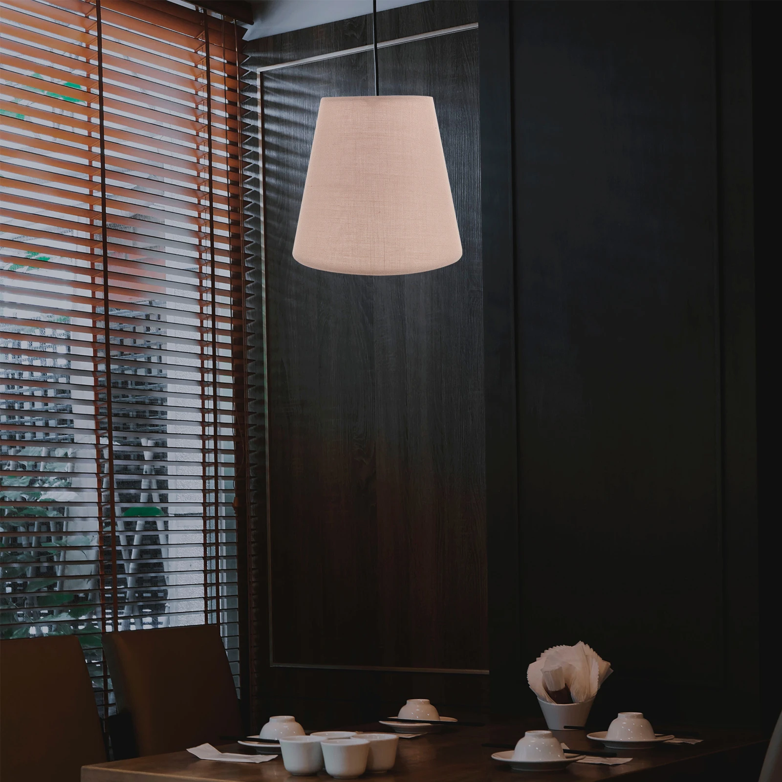 

Chic Fabric Lamp Shade Pendant Light Cover Decorative Drum Light Fixture Accessory Bedroom Living Room Kitchen Office Restaurant