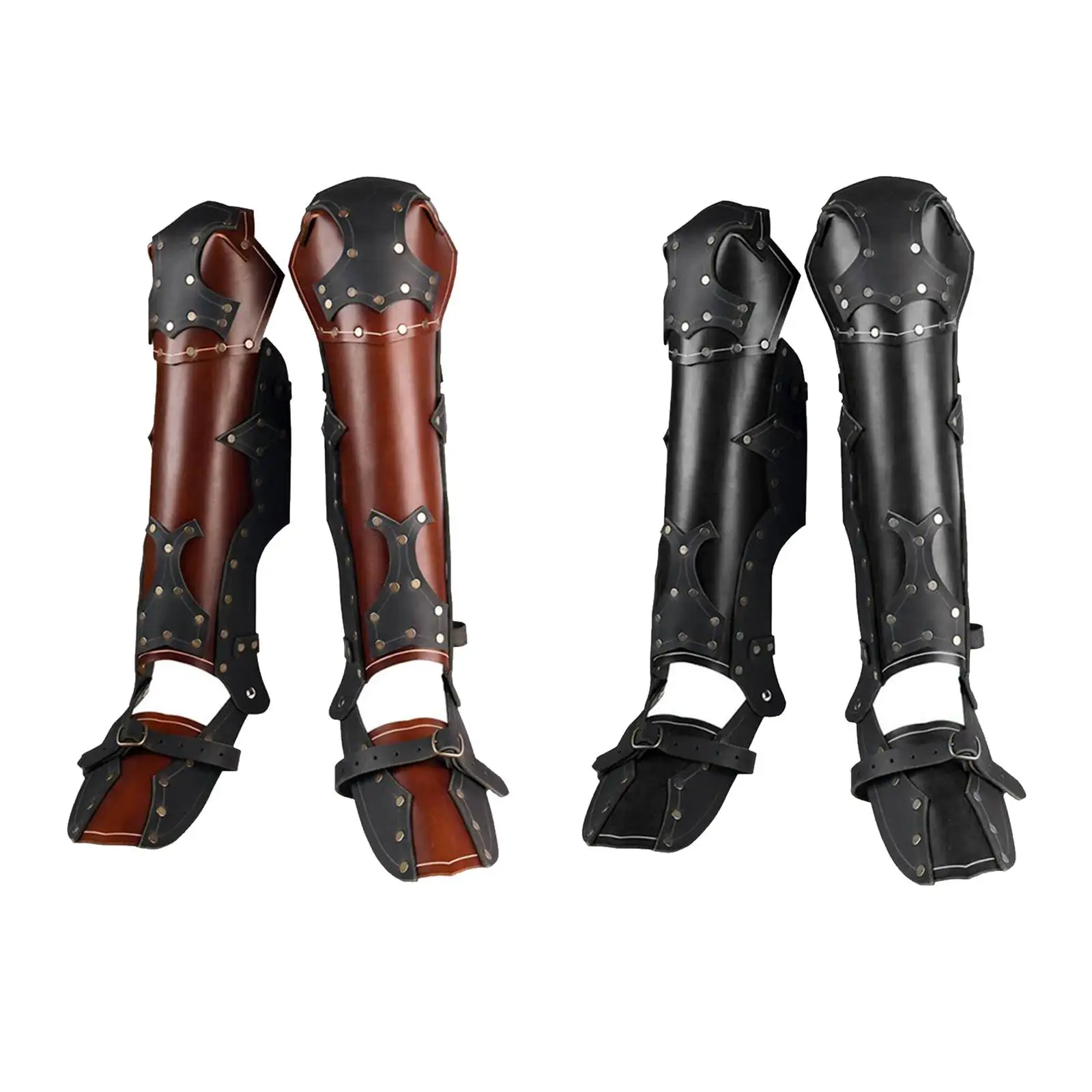 Foot Covershoe covers leg Guards Retro Medieval for Adults Knight Steampunk PU