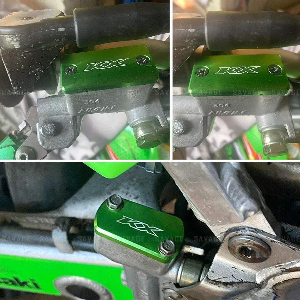 Tappi serbatoio freno anteriore posteriore per KAWASAKI KX 125 250 250F 450F KX450F KX250F KX250 KX125 Coperchio cilindro liquido olio moto