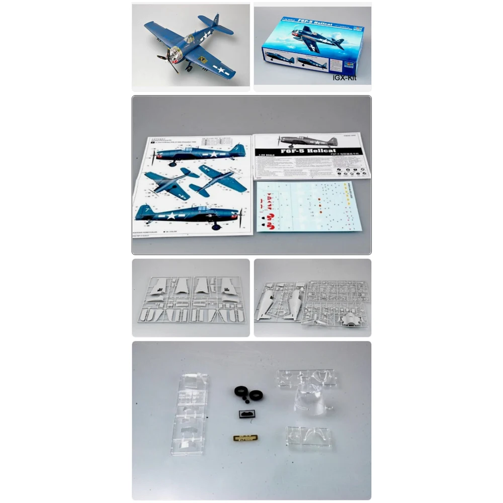 Trumpeter 02257 1:32 Scale US F6F F6F-5 Hellcat Fighter Aircraft Plane Military Plastic Assembly Model  Building Kit