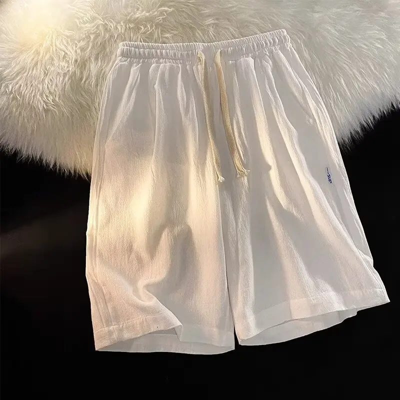 

Мужские повседневные шорты в американском стиле, свободные, прямого кроя, легкие, струящиеся, спортивные, летние, в стиле High Street