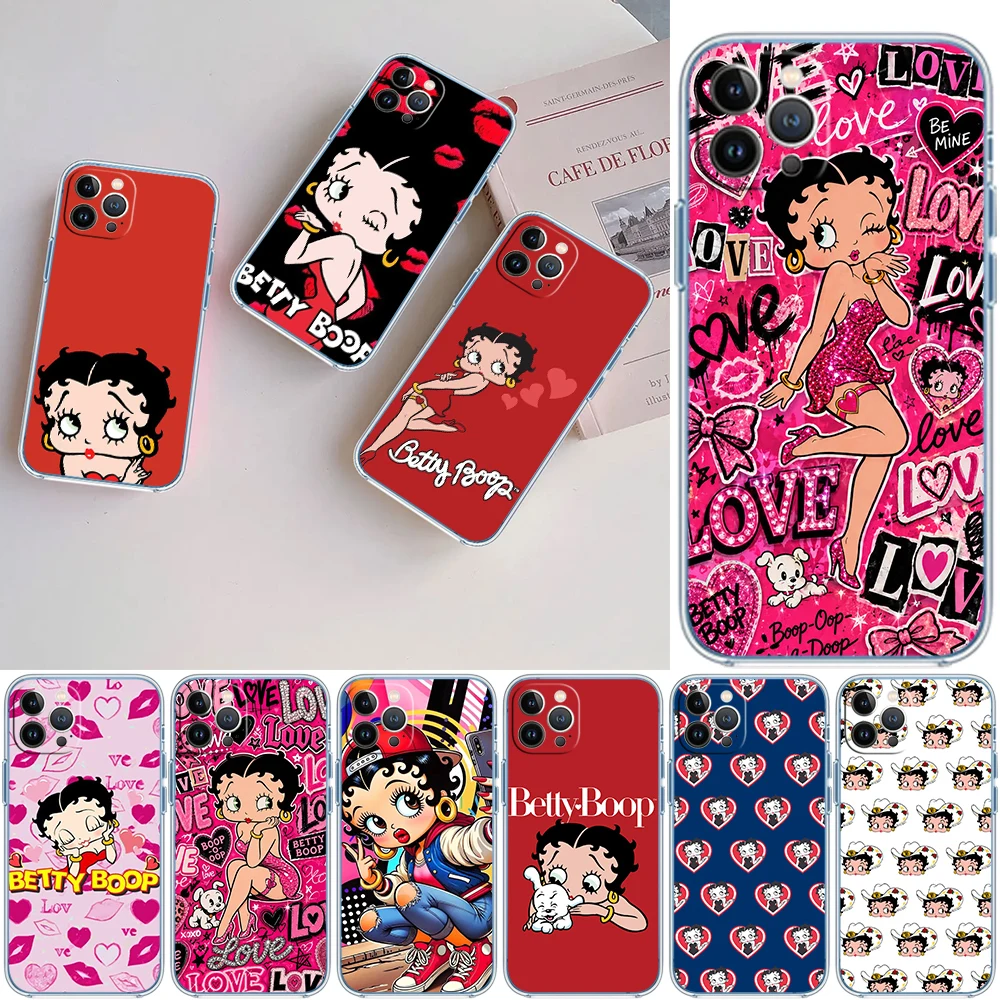 MN8 B-Bettys Art B-Boops Case for Motorola Moto G10 G20 G30 G31 G32 G34 G35 G41 G42 G50 G51 G52 G55 G60 G60S G62 G71 G72 G75