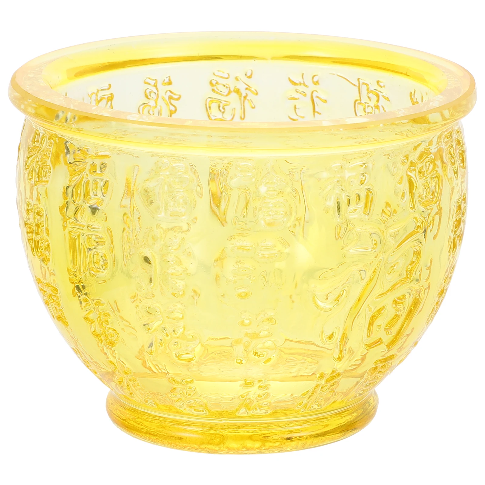 

Chinese Style Crystal Hundred BlessingWaterTreasure Basin Bowl Decorative Bowls Home Office Decor Art Collectibles