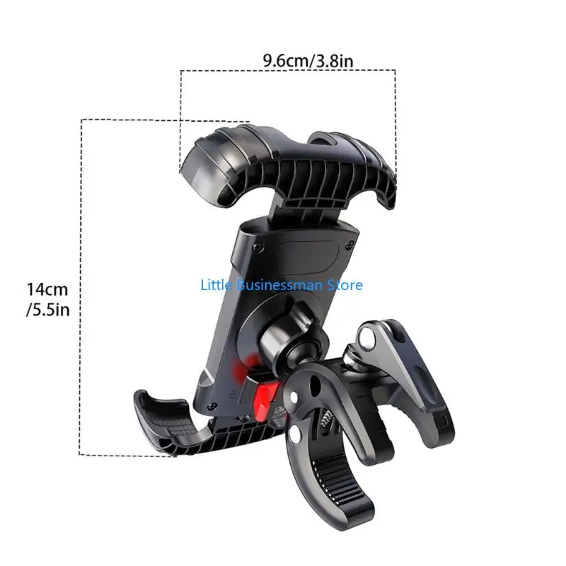 Verstellbarer Smartphone-Halter, wasserdicht und stoßfest, für Fahrrad-Auto-Lenker M76A – Detail 6