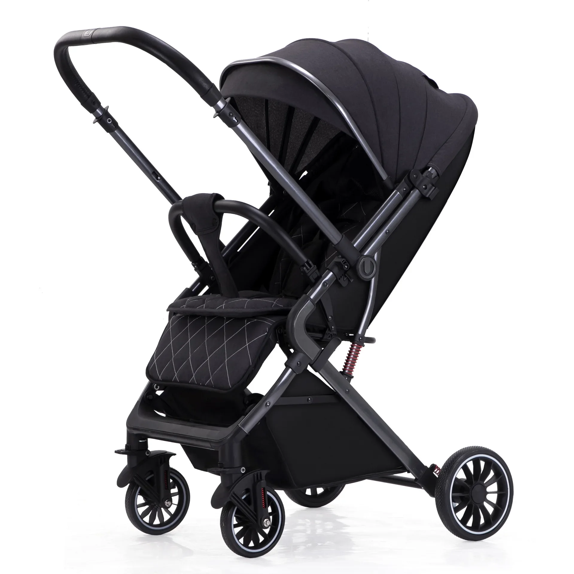 

Baby Stroller Can Sit Lie Down High Landscape Damping Lightweight Folding Two Way Newborn Baby Stroller with Pull Rod