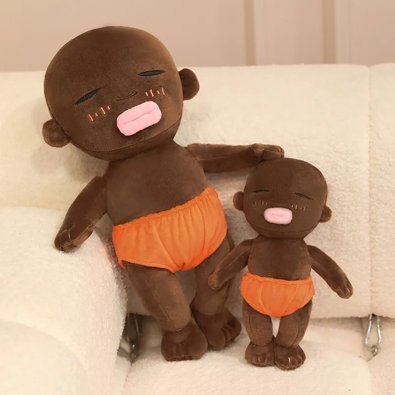 

25/60cm New Funny Natasha Black Baby Plush Doll Soft Stuffed Toy Cute & Ugly Design Stress Relief Pillow Gift for Kids Adults