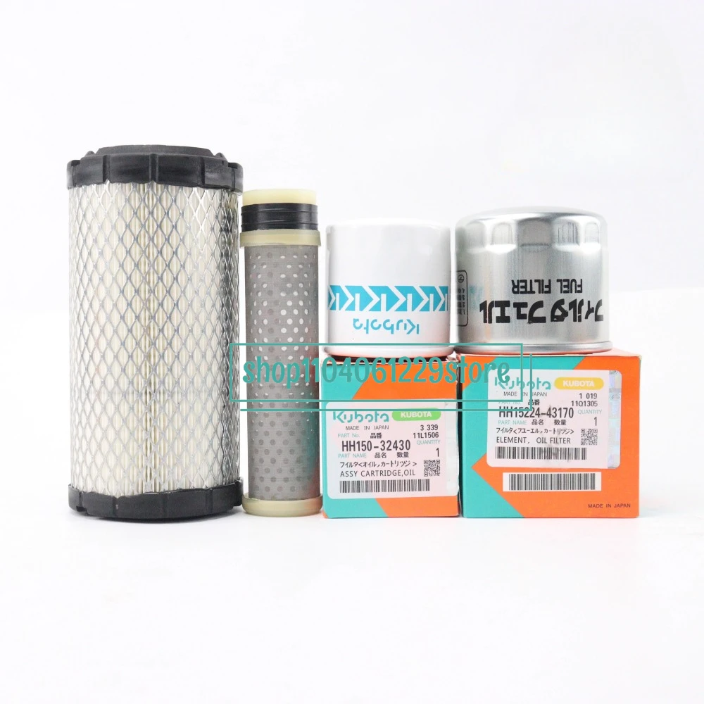 for Kubota U10151720-3s 25 HH150-32430 HH15224-43170 Engine Oil Diesel Air Hydraulic Filter Excavator Parts