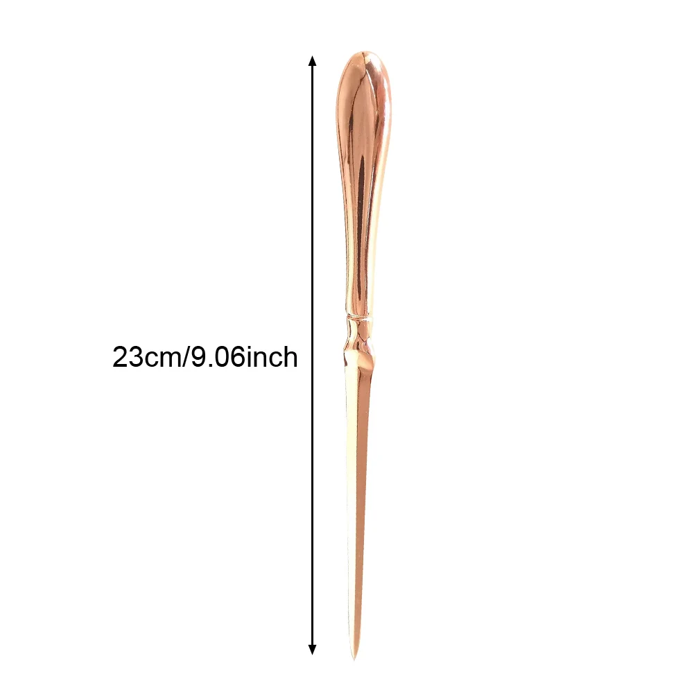 Открывалка для бумаги из цинкового сплава, нож для бумажных конвертов с безопасными лезвиями под розовое золото, для школы и офиса