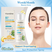 Sun Protection Spray Broad Spectrum SPF 50 UVA UVB Protection Sunburn Prevention Waterproof Lightweight Lasting Sunscreen Mist