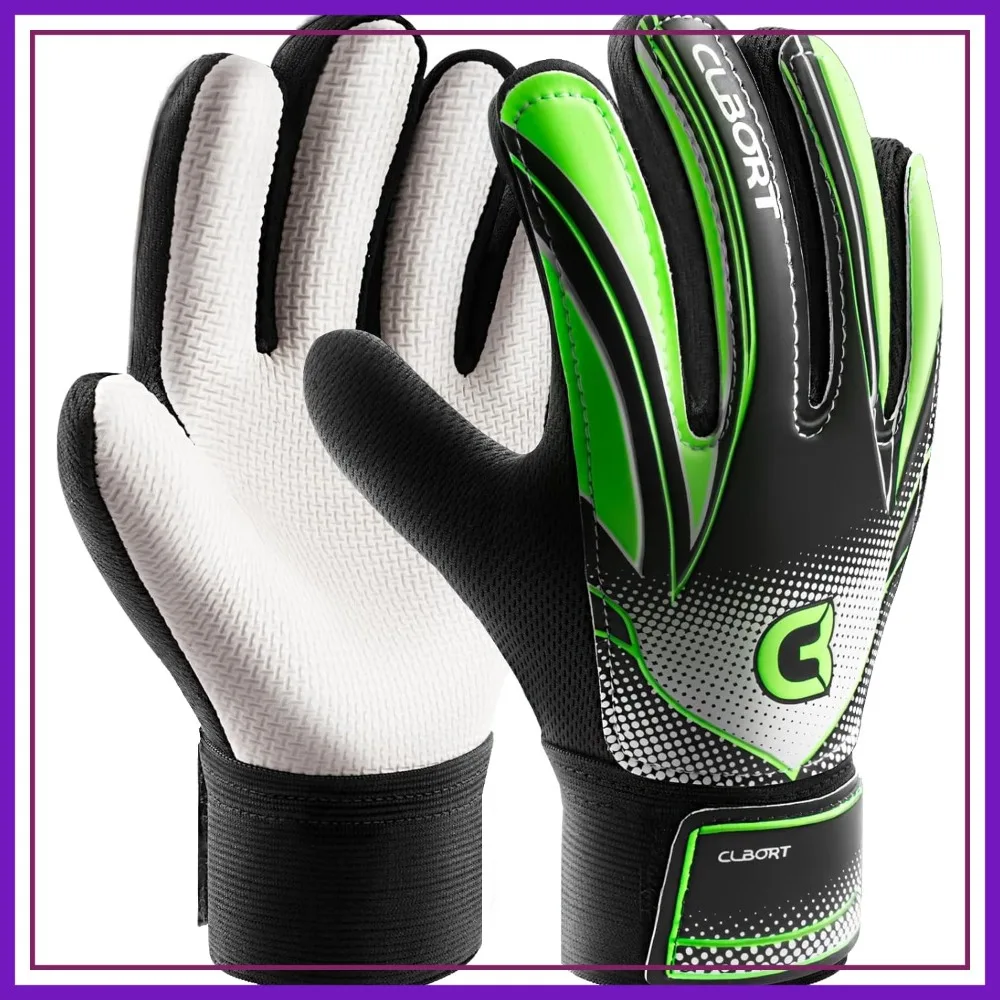 

Soccer Goalie Gloves for Kids Youth, Super Grip Goalkeeper Gloves Anti-Slip, Double Wrist Protection