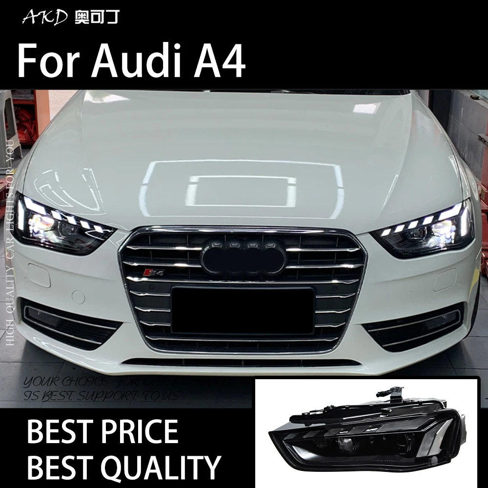 

Автомобильные фары для Audi A4 S4 2013-2016, RS4, светодиодные автомобильные фары в сборе, обновление 2023, RS5, новейший стиль, дизайн, аксессуары с левым рулем и правым рулем