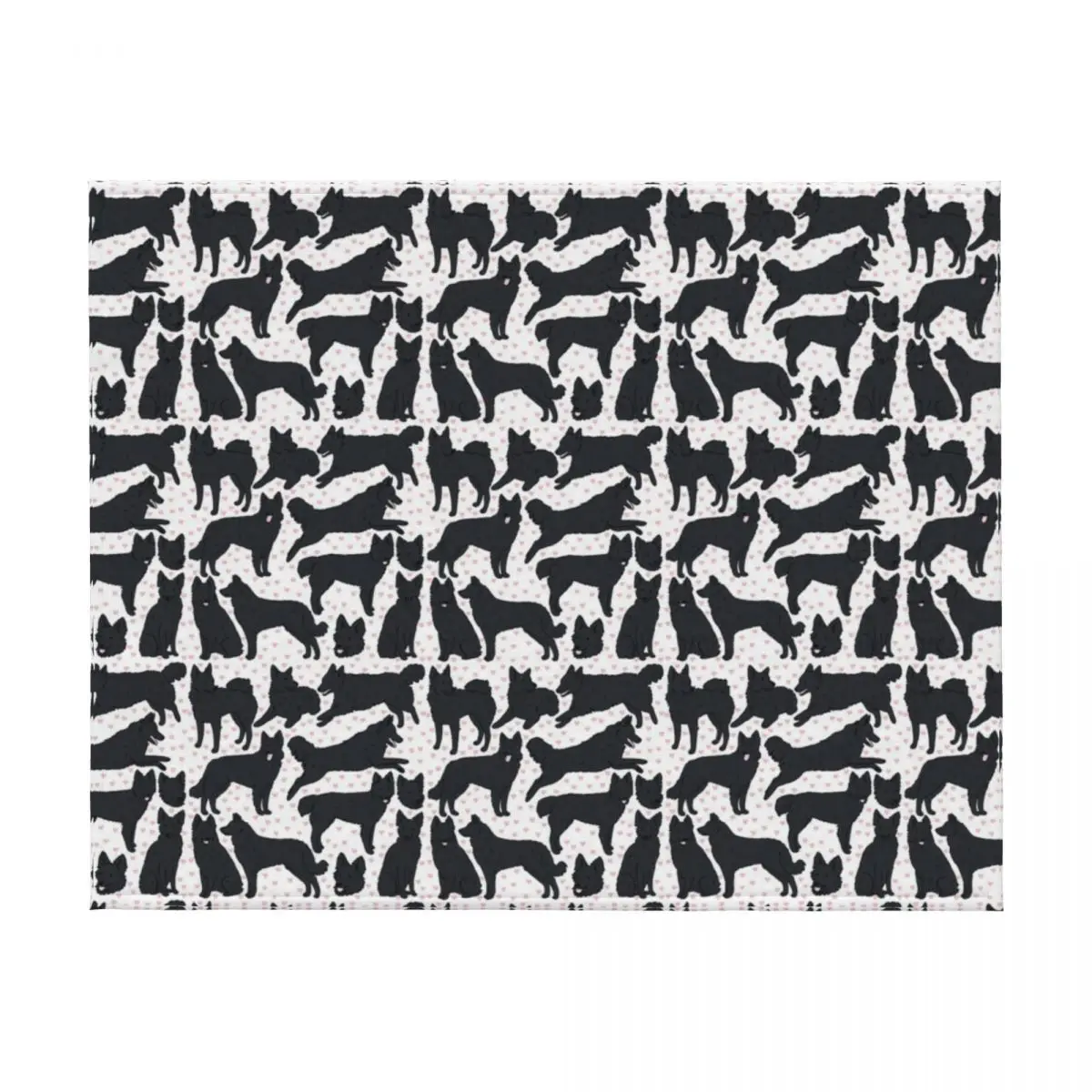 لطيف Mudi الأسود الكلب نمط رمي بطانية المصممين الفاخرة مصمم الحرارية للسفر البطانيات الجميلة