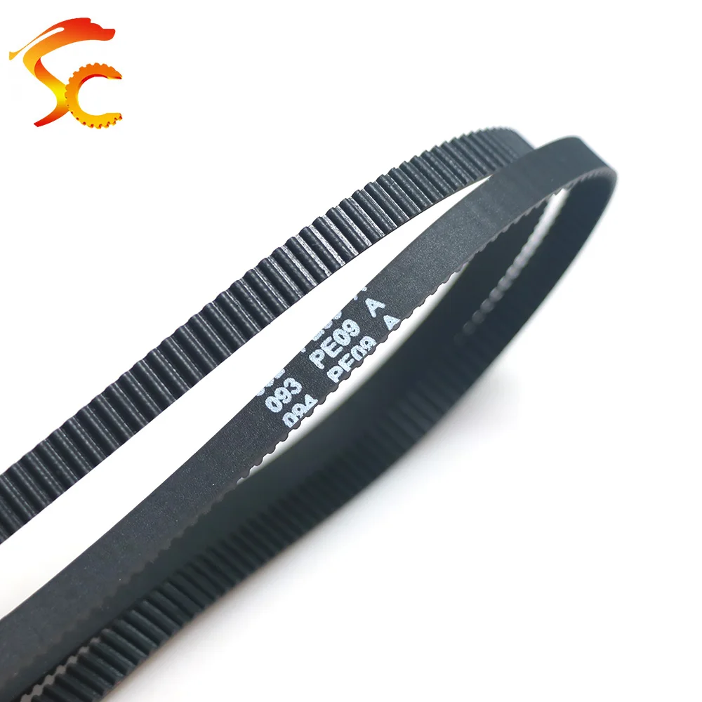 GT2 350 ปิดห่วงยาง 2GT เข็มขัด 350-GT2 ความยาว 350 มม.ฟัน 175 กว้าง 6 มม./9 มม./10 มม./12 มม./15 มม.สําหรับ 3D เครื่องพิมพ์