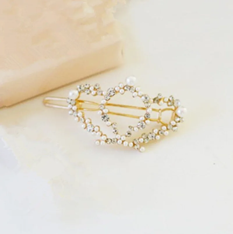 Hot Mix Pearl Hairpin Crystal Crown Multi-utility Styling Bow Small-folder Hairpin Hair Jewelry Wholesale