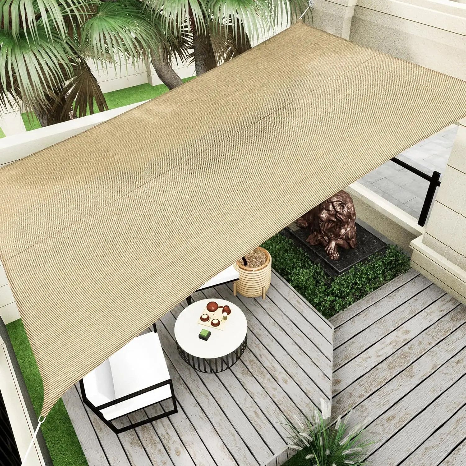 

Прямоугольный тент 10' x 13' с защитой от УФ-излучения (95%) для улицы, заднего двора, патио, газона, сада