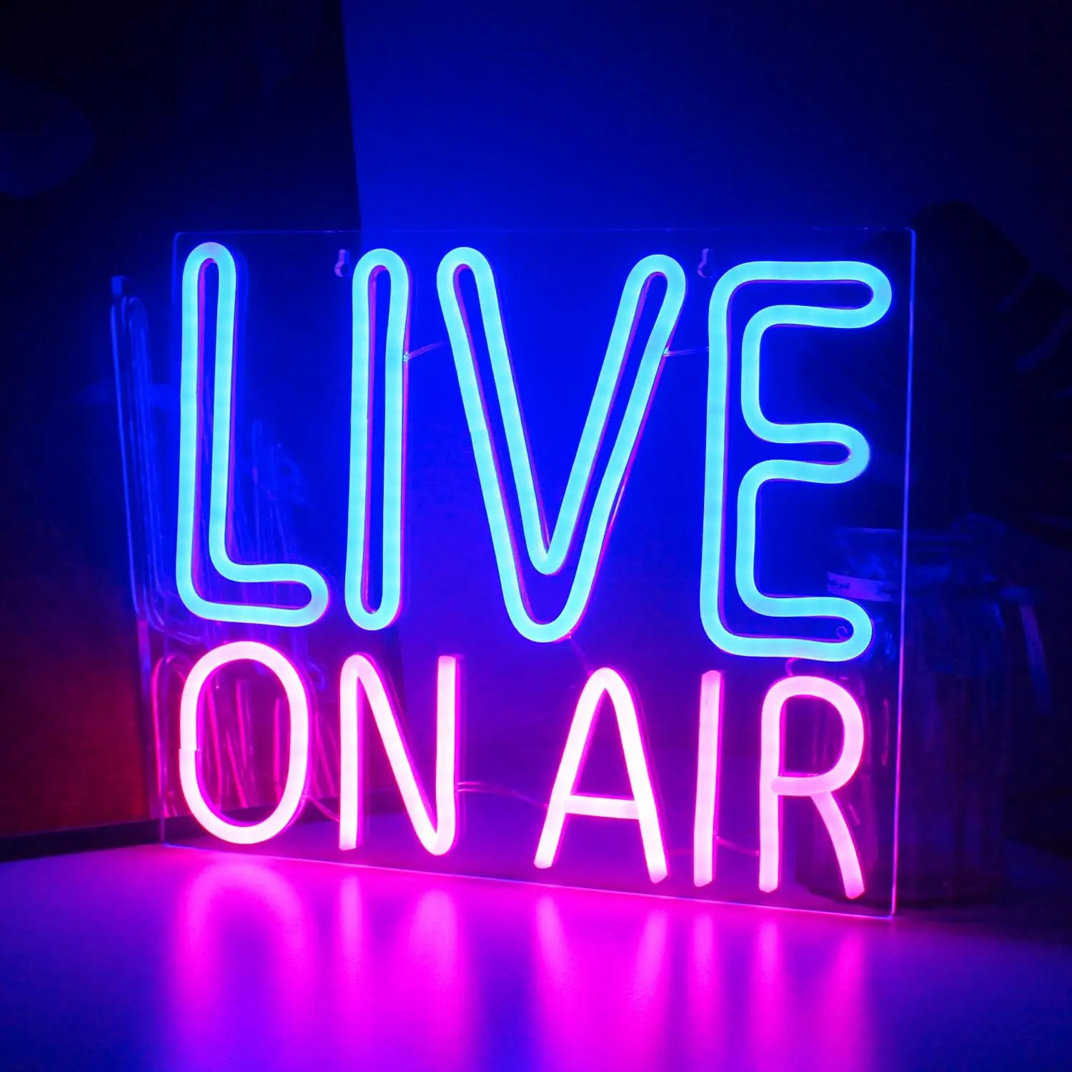 

Неоновая вывеска Live On Air с регулируемой яркостью, неоновые огни для бара, клуба, спальни, офиса, студии, дома, мужской пещерный декор, эстетика, рисование подарков