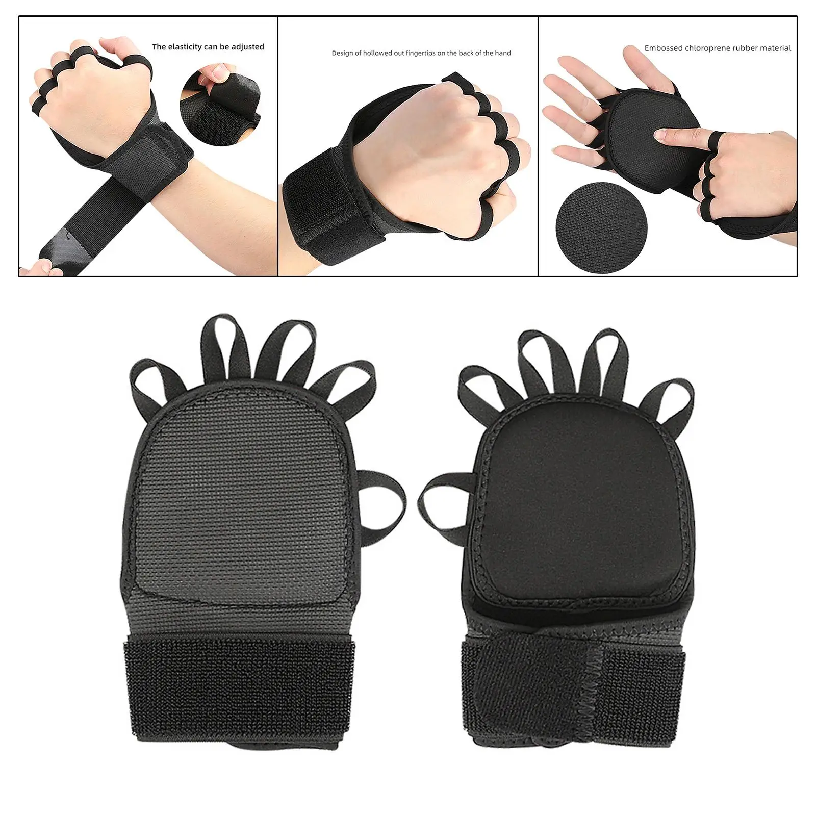 Lifting Wrist Brace, Power Lifting Hand Grips, Heavy Duty Gymnastics Gloves,