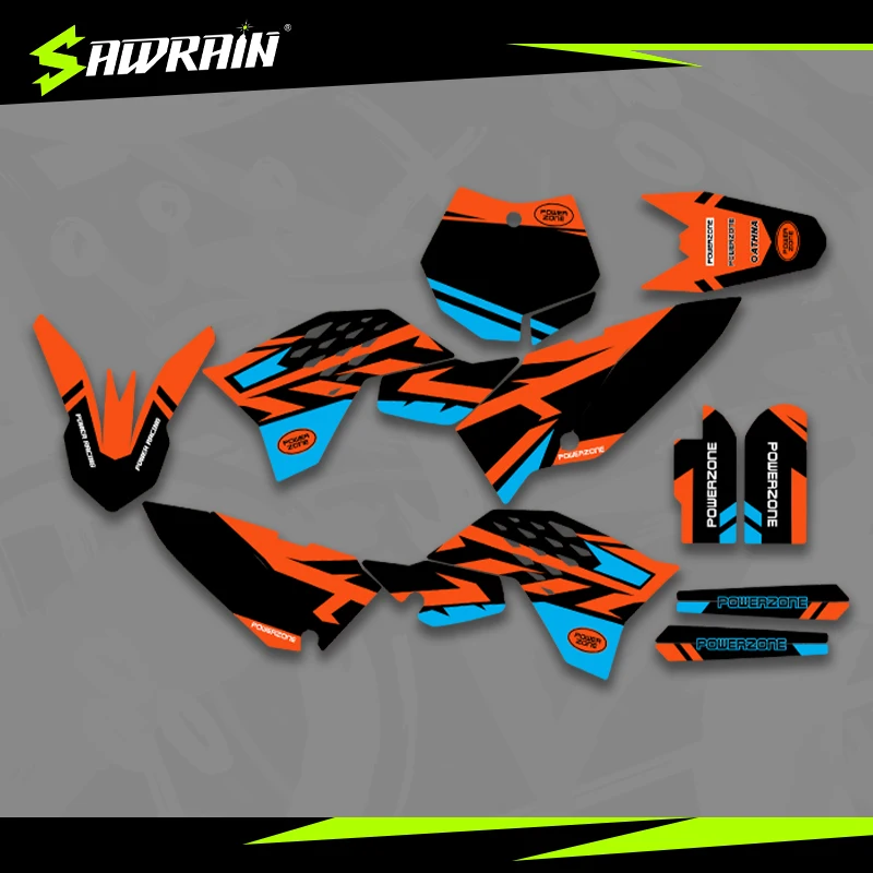 

Sawrain Motorcycle Graphics Backgrounds Decal Stickers Kits for KTM 09-15 SX65 002