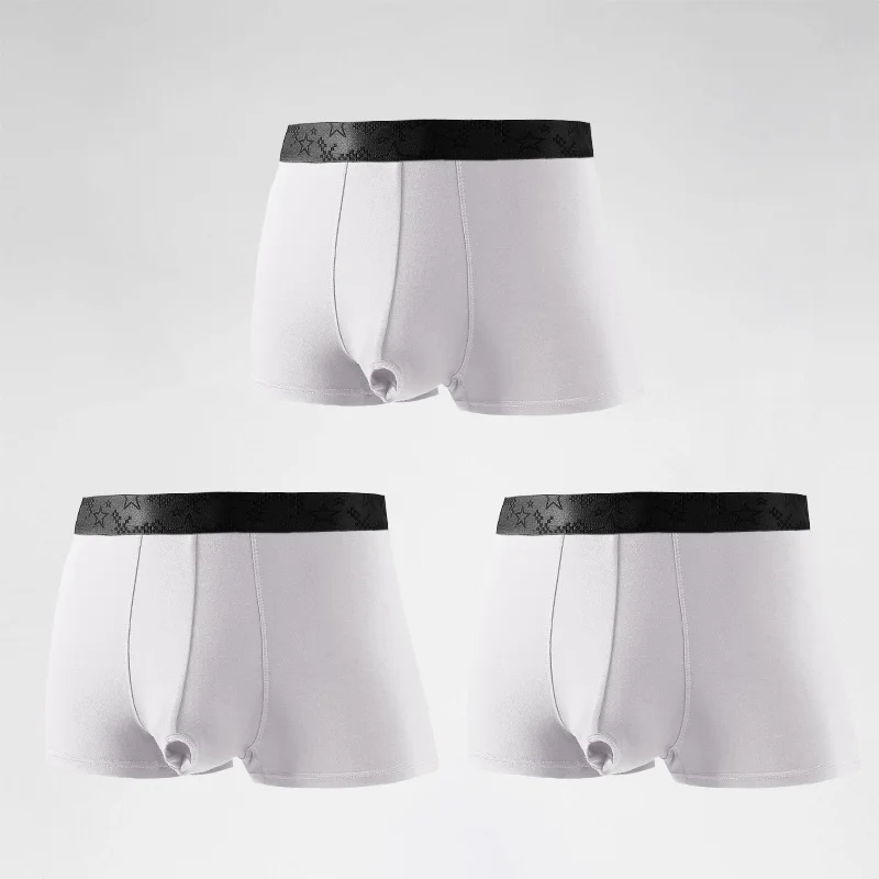 

3pcs Men's briefs shotgun split block block briefs shorts scrotum bracket comfortable boxer briefs