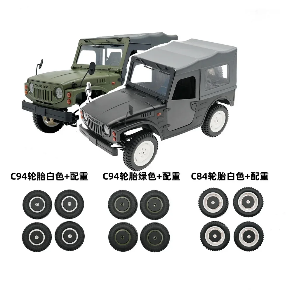 Wpl Rc Tires With Counterweight For C84 C94 4Wd Off Road Pick Up Truck Upgrade Modification Diy Rc Spare Parts